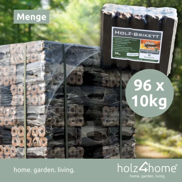 Pini Kay Eichenbriketts 100% ohne Zusätze 960 kg pro Palette von holz4home® – Image 5