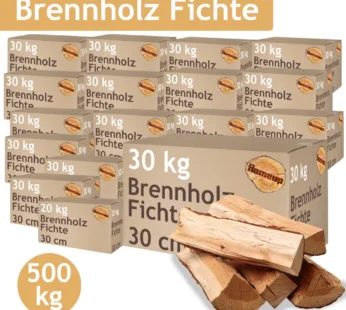 Brennholz Fichte Kaminholz 5-500 kg Holz 30 cm Für Ofen und Kamin Kaminofen Feuerschale Grill Feuerholz Holzscheite