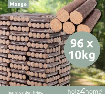 holz4home® Hartholz-Eichenbriketts I Holzbriketts 960 kg auf Palette I Brennholz als Winter Vorrat